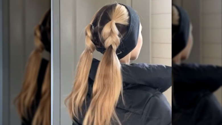 Black headband styling TikTok video