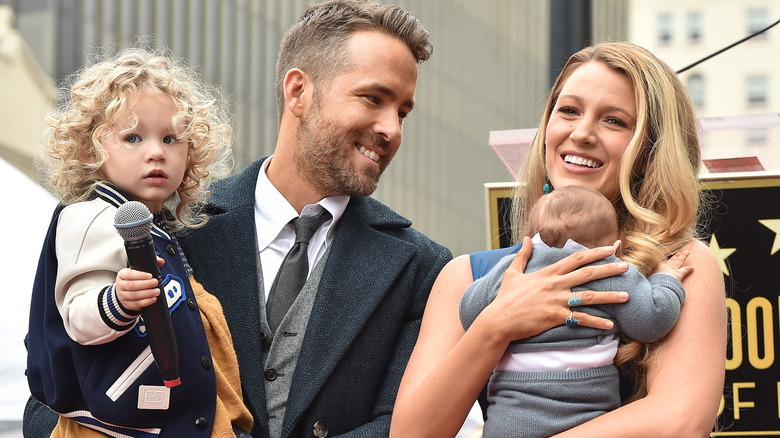 Blake Lively and Ryan Reynolds with their daughters