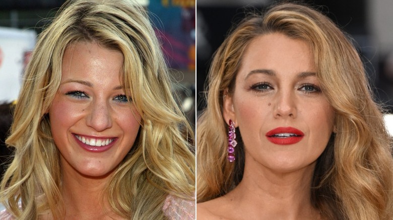 Split image of young Blake Lively and regular Blake Lively