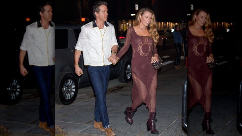 Ryan Reynolds and Blake Lively holding hands