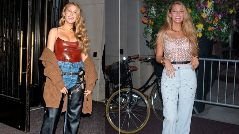 Blake Lively in two disastrous denim looks