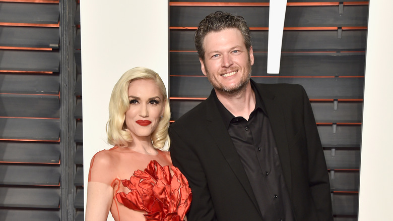 Blake Shelton and Gwen Stefani at Vanity Fair Oscar party