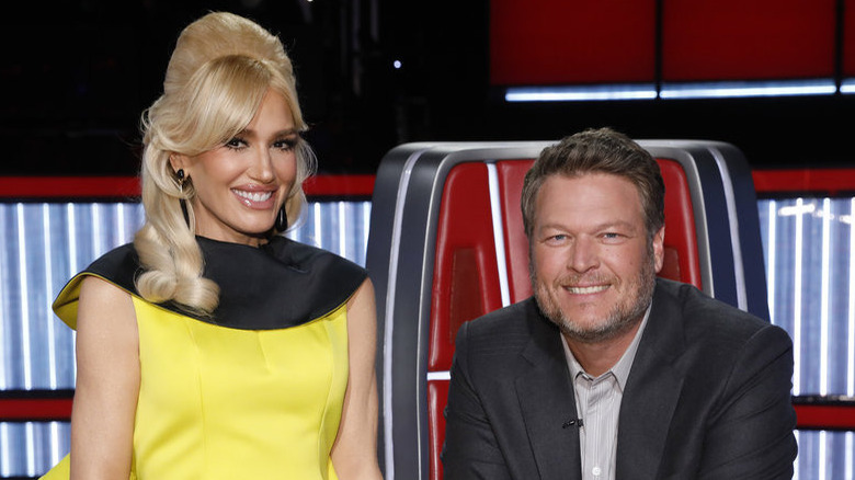 Gwen Stefani and Blake Shelton on The Voice