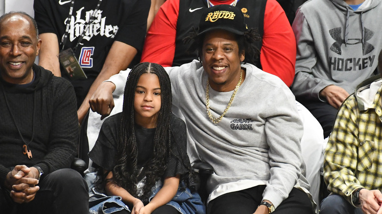 Blue Ivy Carter and Jay-Z