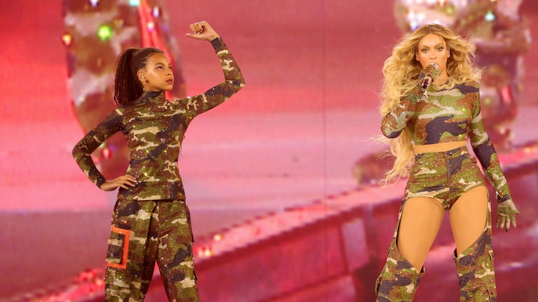 Blue Ivy Carter and Beyonce