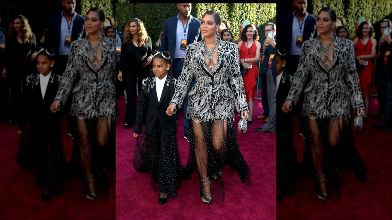 Blue Ivy Carter and Beyonce