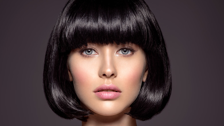 girl with black bob