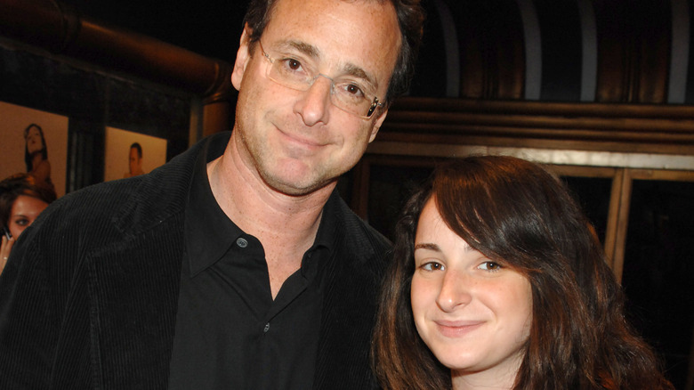 Bob Saget and Lara Saget smiling