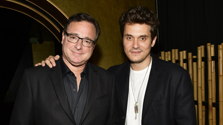 Bob Saget and John Mayer at an event. 