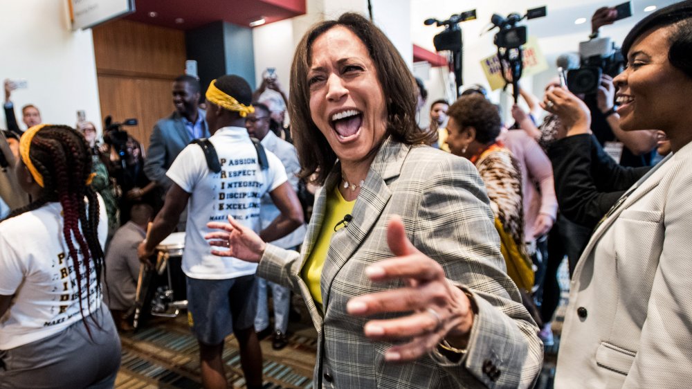 Kamala Harris having fun on the campaign trail