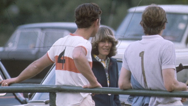 King Charles and Queen Camilla at polo match in 1970s