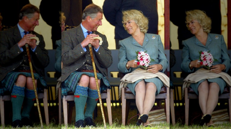 King Charles and Queen Camilla laughing in 2000s