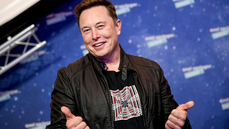 Elon Musk thumbs up