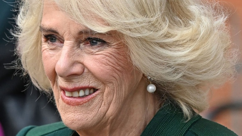 Queen Camilla smiling