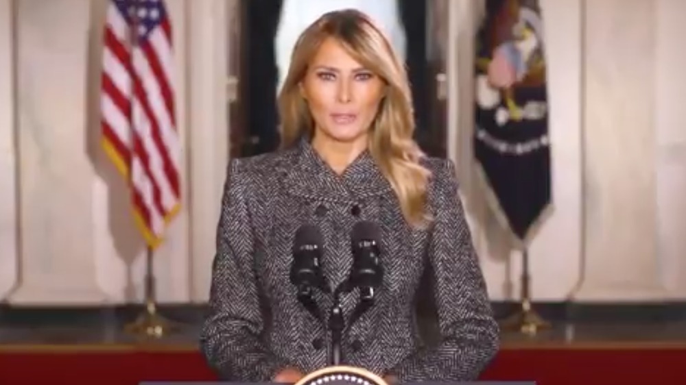 Melania Trump's pre-recorded farewell address