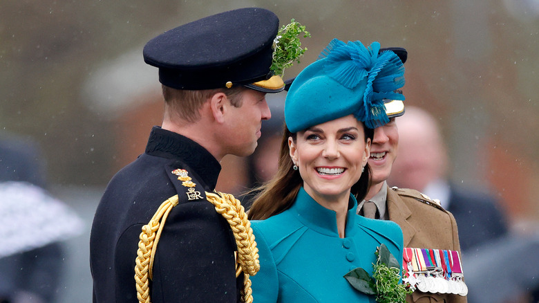 Kate Middleton smiling at Prince William