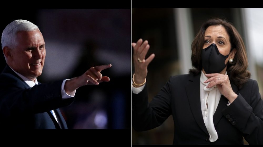 Pence and Harris hand gestures