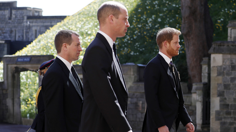 William, Harry at Philip's funeral