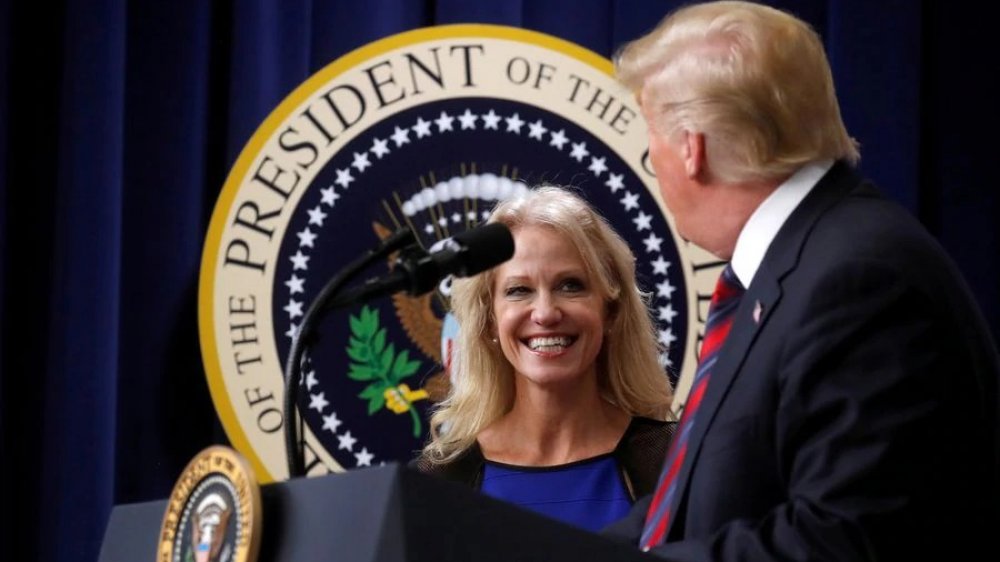 Kellyanne Conway and Donald Trump