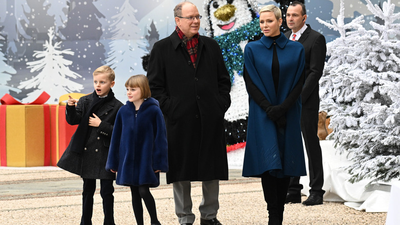 Albert, Charlene and children walking together