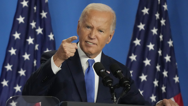 Joe Biden angrily pointing finger