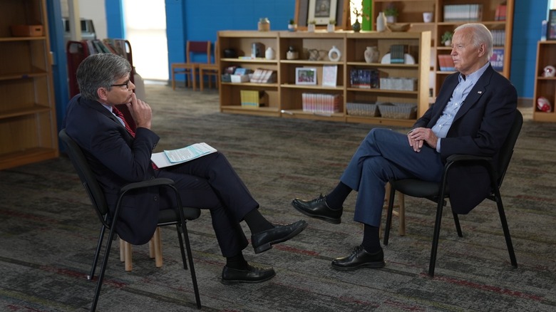 Joe Biden sitting down with George Stephanopoulos