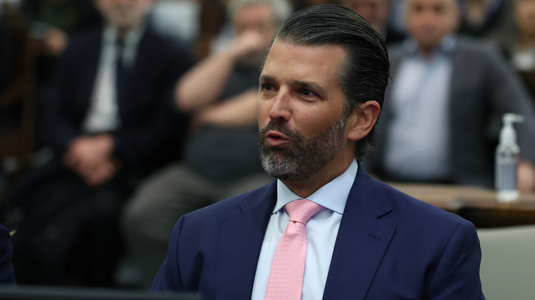 Donald Trump, Jr. speaking in court