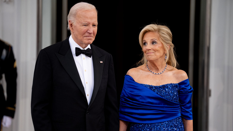 Jill and Joe Biden walking