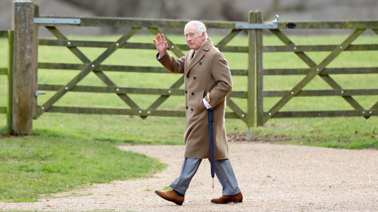 king charles III walking 