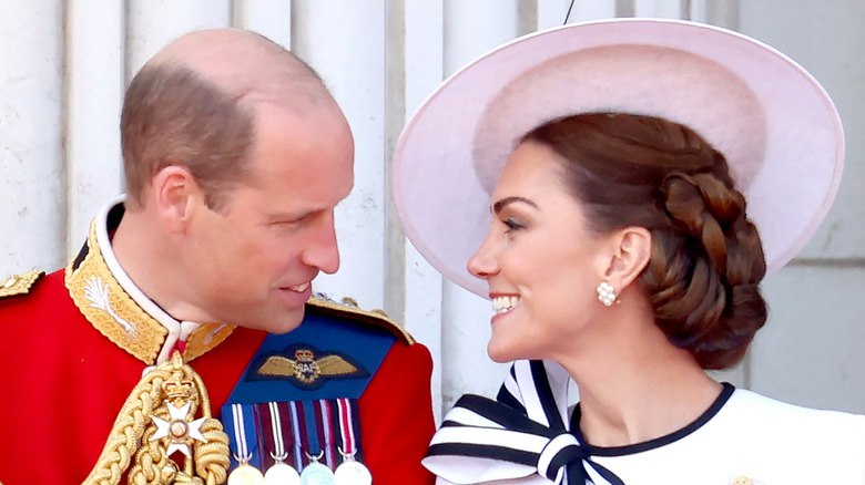 Kate and William looking at each other