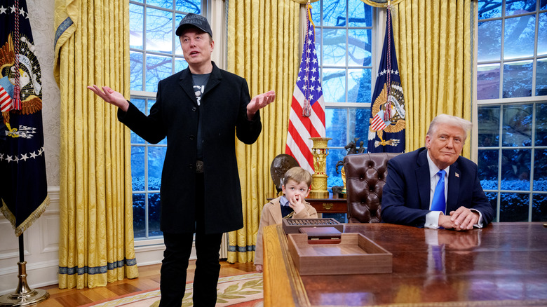 Elon Musk and Donald Trump in the Oval Office