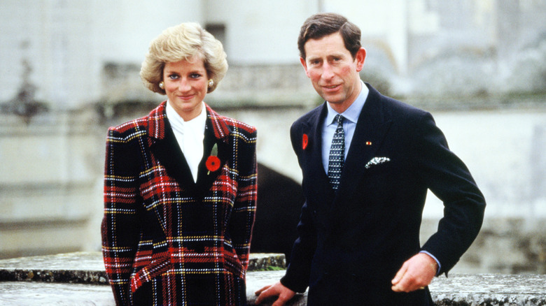 Princess Diana & Prince Charles posing together