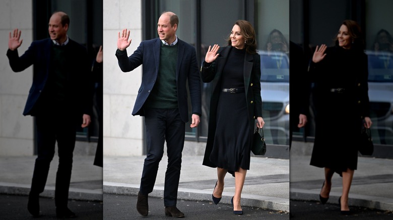 William and kate waving 