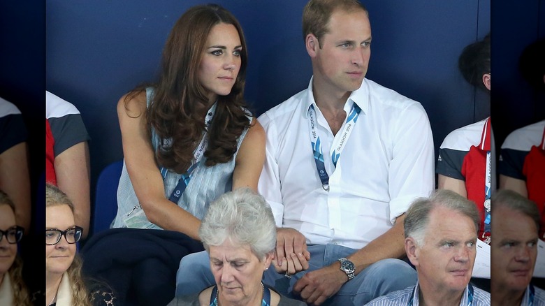 Kate and William watching game