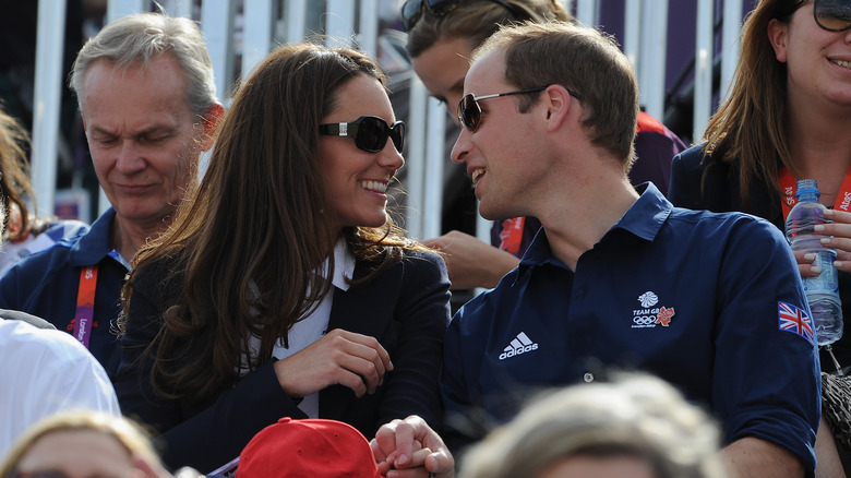 William and Kate looking at each other 