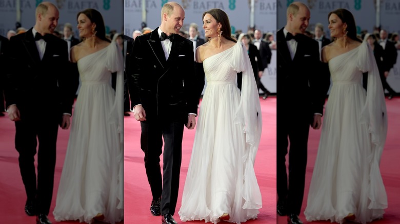 William and Kate walking at BAFTAS