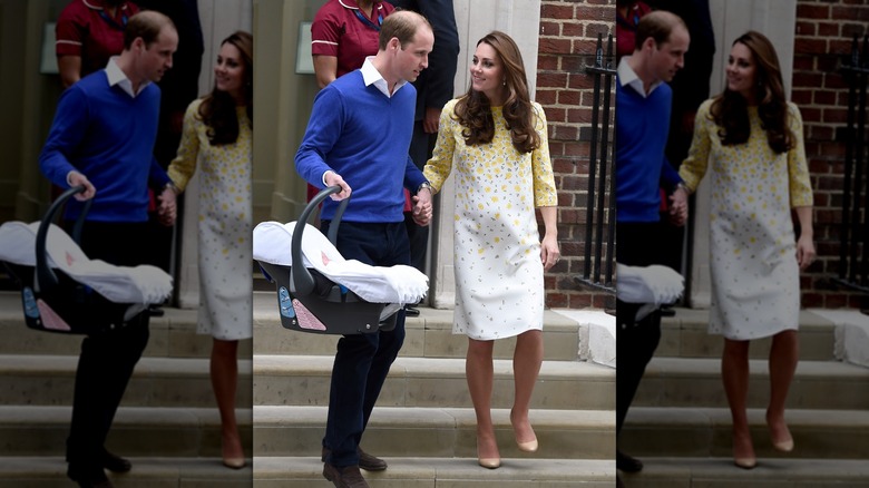 William and Kate with baby Charlotte