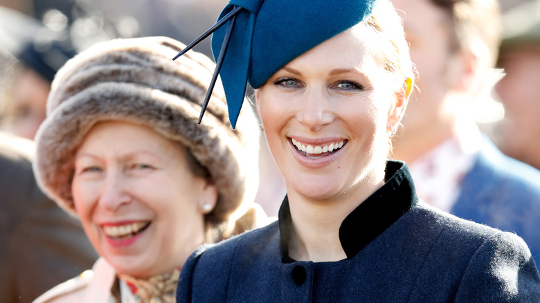 Zara Tindall and Princess Anne smiling 