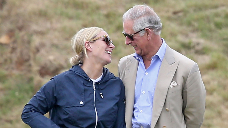 King Charles and Zara Tindall laughing