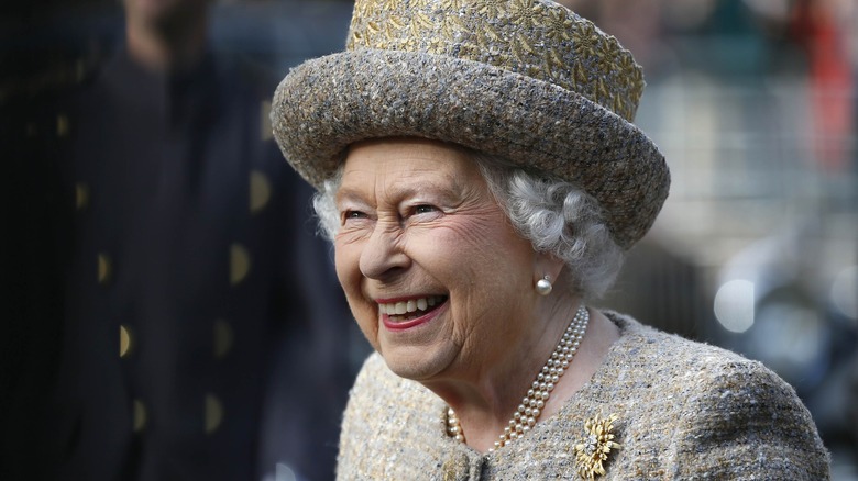 Queen Elizabeth II smiling