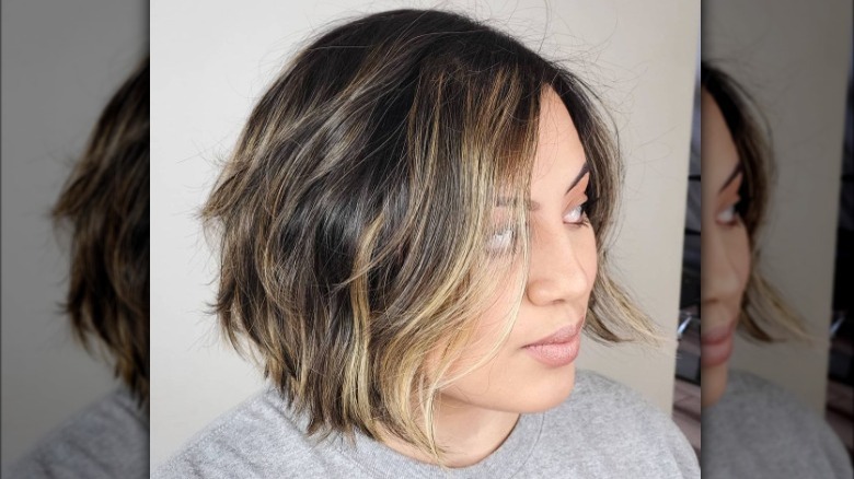 Balayage box bob