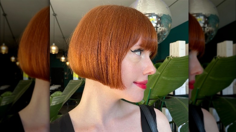 Red hair box bob