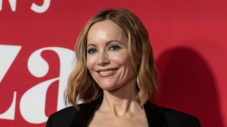 Leslie Mann smiling on red carpet