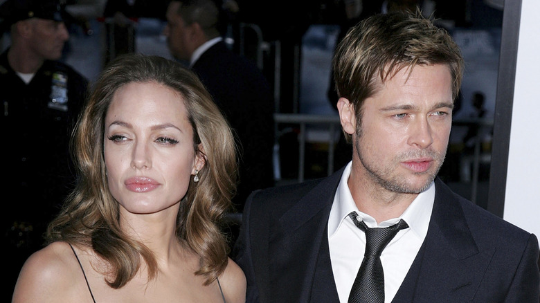 Brad Pitt and Angelina in 2007 on the red carpet 