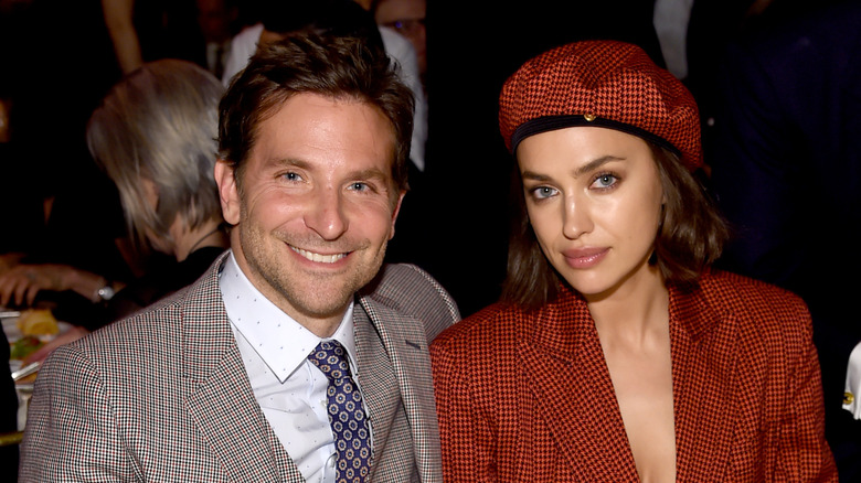 Irina Shayk and Bradley Cooper smiling