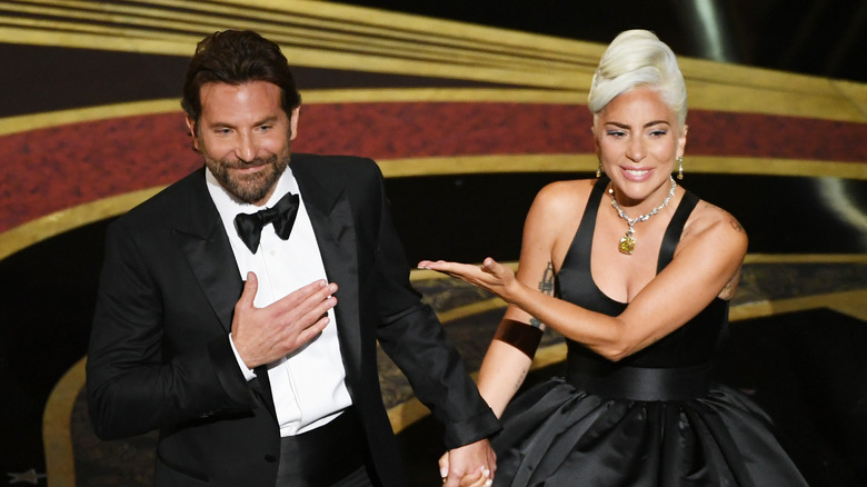 Bradley Cooper and Lady Gaga at the 2019 Oscars. 