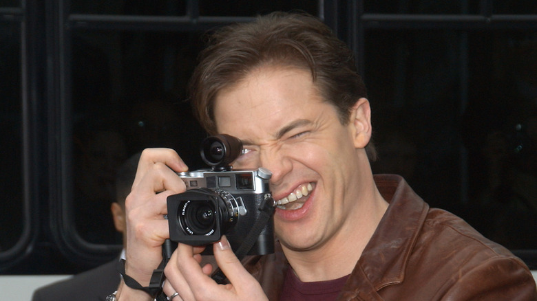 Brendan Fraser with camera