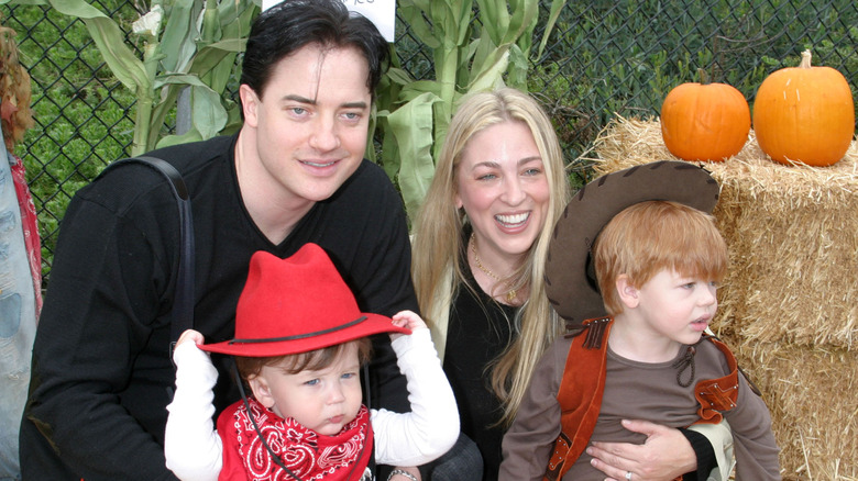 Brendan Fraser and family