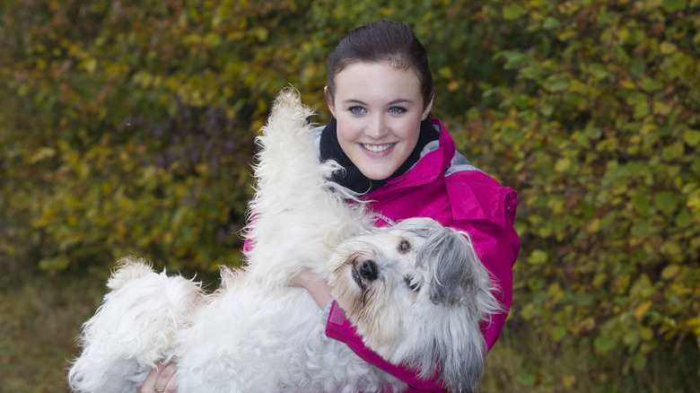 Ashleigh holding Pudsey