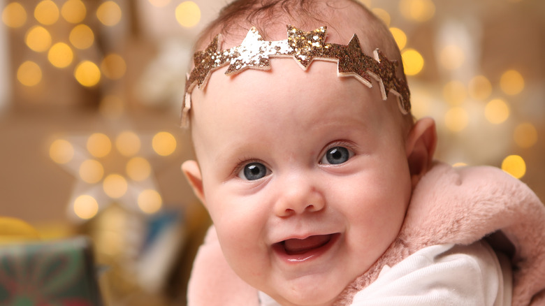 little girl with sparkly star crown